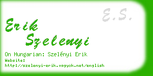 erik szelenyi business card